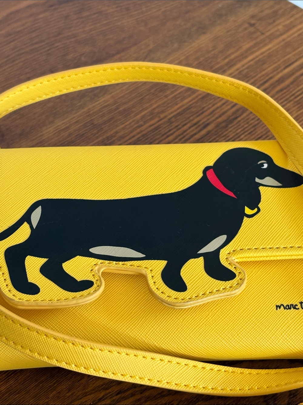 Marc Tetro Yellow Dachshund Crossbody Bag - Picture 3 of 6
